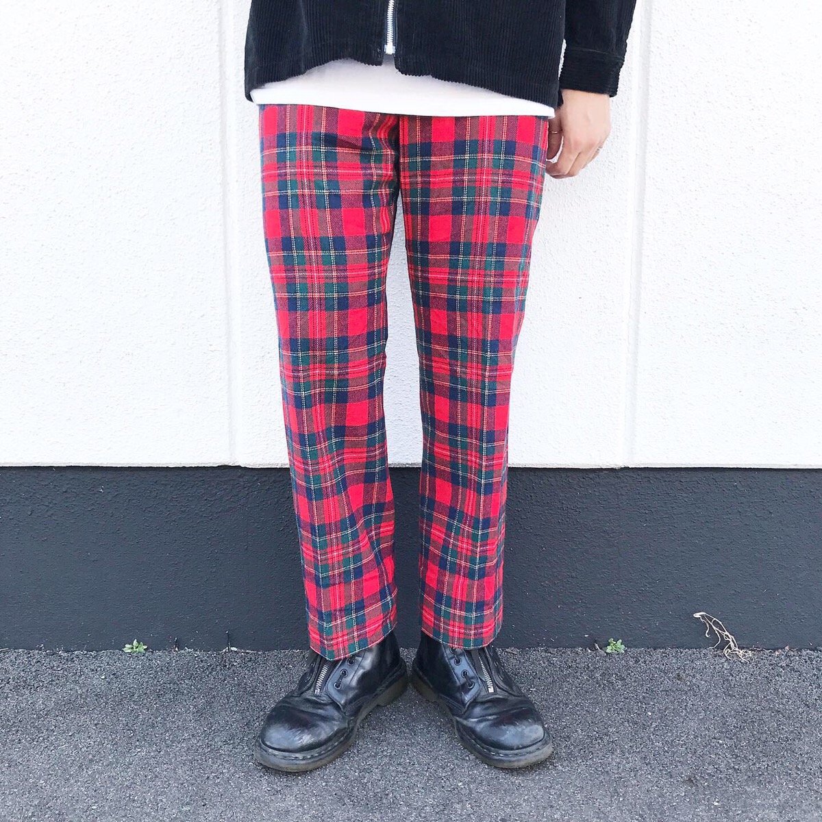 80's pendleton plaid slacks made in USA -TALON Zip-
