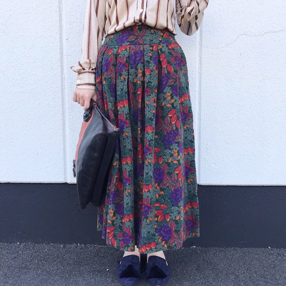 Corduroy skirt | セカンド バッグ イルビゾンテ イタリア製