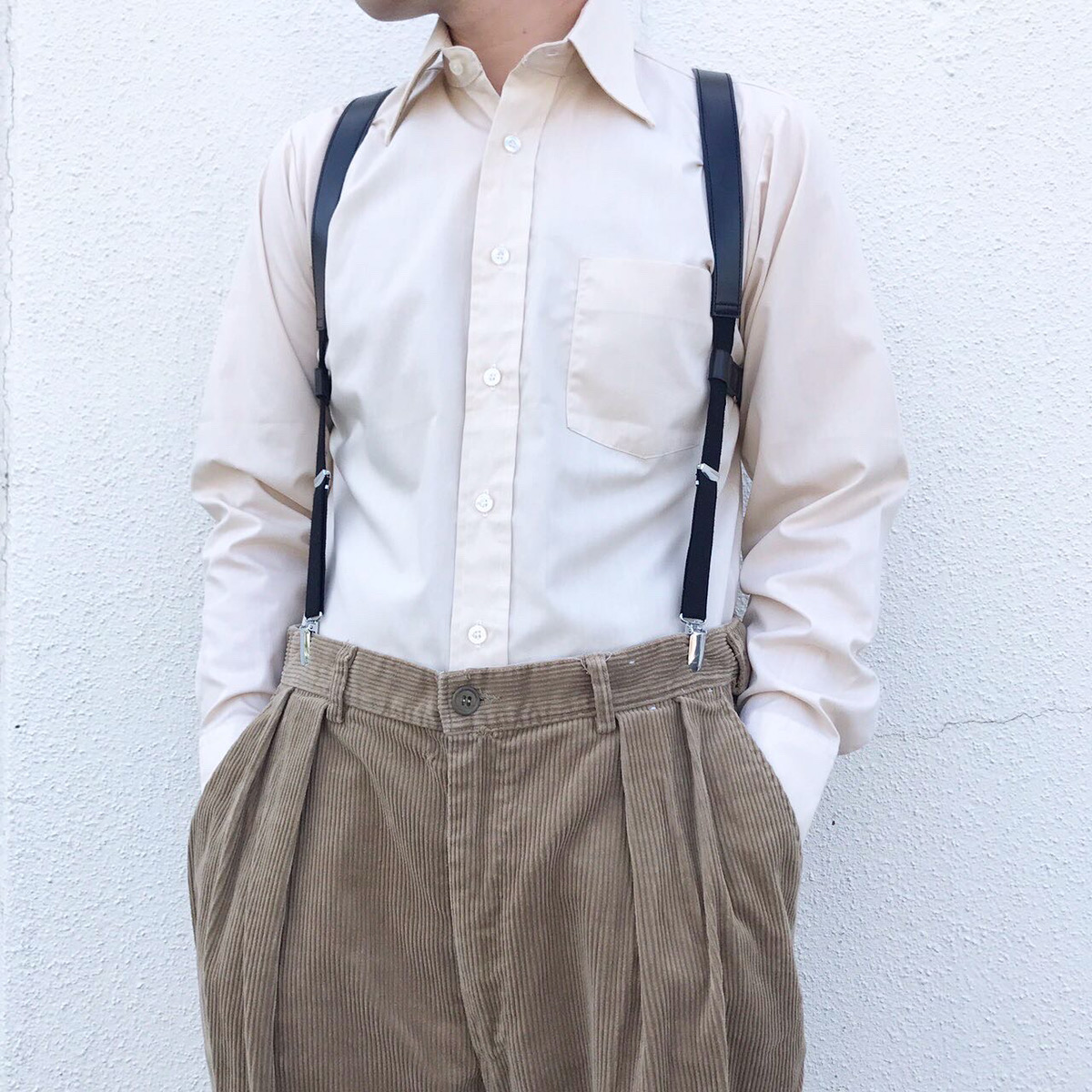 40's 50's UNKNOWN 太畝コーデュロイワークパンツ シンチバック