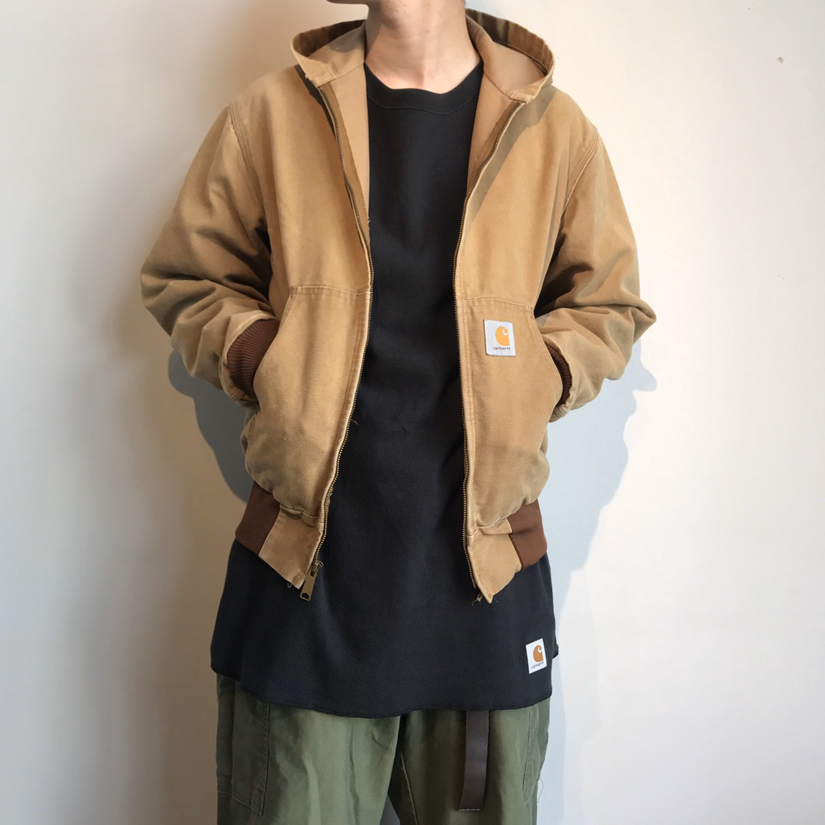 90s carhartt active parka | carhartt thermal L/S tee
