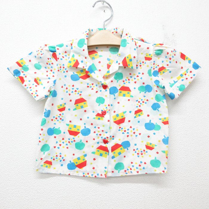 古着 半袖 シャツ キッズ ボーイズ 子供服 羽 開襟 オープンカラー 赤 レッド 24aug19 古着 半袖 シャツ キッズ ボーイズ 子供服 羽 開襟 オープンカラー 赤