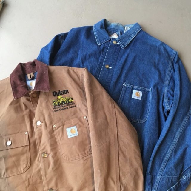 古着 Carhartt デニム ストライプ ハーフジップ - stf.mn