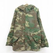古着 長袖 ミリタリー ジャケット パーカー レインスーツ メンズ 00年代 00s ロング丈 デジタルタイガーカモ ラグラン USA製  中古 古着 古着通販 L☆古着 長袖 ミリタリー ジャケット パーカー レインスーツ