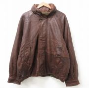 古着通販 XL☆古着 エアロポステール 長袖 レザー ジャケット