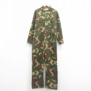 古着通販 W35☆古着 長袖 ミリタリー ベイカー ツナギ メンズ 80年代