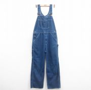 古着通販 W38☆古着 ディッキーズ オーバーオール メンズ 紺 デニム