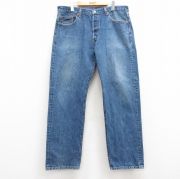古着通販 W36☆古着 ジーンズ Levis リーバイス 501 メンズ ヒゲ 紺 デニム