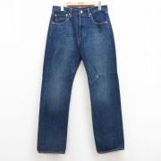 古着通販 W36☆古着 ジーンズ Levis リーバイス 501 メンズ ヒゲ 紺 デニム