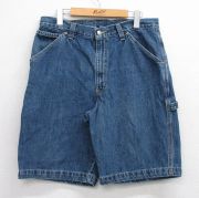 古着通販 W34☆古着 ショート パンツ ショーツ メンズ 紺