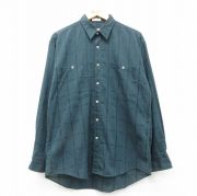 古着通販 L☆古着 長袖 シャツ メンズ ペイズリー柄 開襟