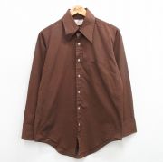古着通販 L☆古着 長袖 シャツ メンズ ペイズリー柄 開襟