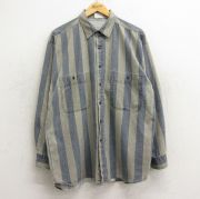 古着通販 L☆古着 ペリーエリス 長袖 シャツ メンズ 90年代 90s