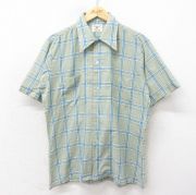 USA製　古着　ビンテージ　60年代　開襟シャツ　半袖シャツ アメリカ古着 ビンテージ オープンカラーシャツ 半袖シャツ 60