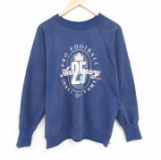 古着通販 L☆古着 長袖 スウェット メンズ 80年代 80s ミシガン