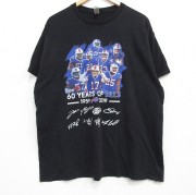 古着通販 XL☆古着 半袖 Tシャツ メンズ NFL コットン クルーネック 紺