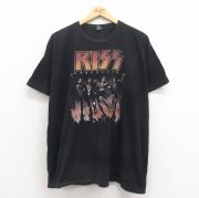 古着通販 XL☆古着 半袖 ロック バンド Tシャツ メンズ キッス KISS