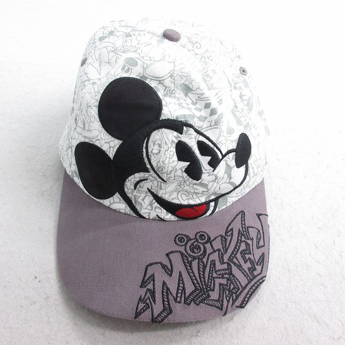 vujade キャップ　グレー ブラックキャップ ミッキー刺繍 マルカワ MARUKAWA Disney/ディズニー ミッキー＆ミニー 子供用