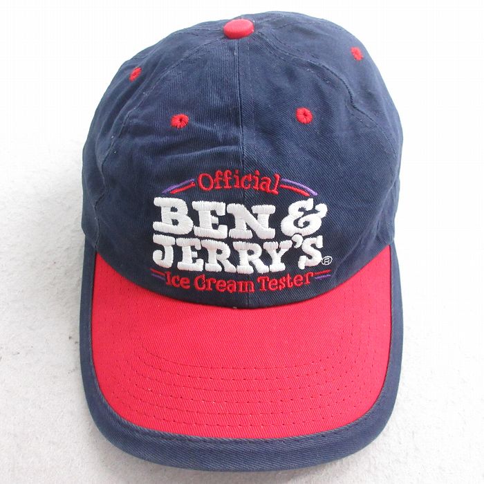 古着通販 中古 キャップ 90年代 90s BEN&JERRYS 刺繍 ツートン