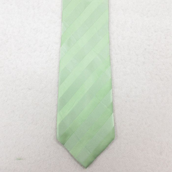 古着通販 中古 ネクタイ シルク 緑 ボーダー