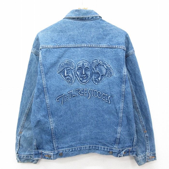 【k8785】USA古着90sMOJEANSデニムジャケットブルゾンジージャン紺 古着 70s USA製 Levi's 70505-0217 濃紺 インディゴ デニム