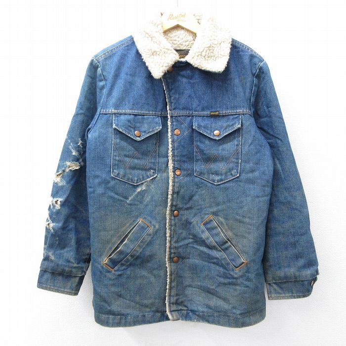 ラングラー デニムボアジャケット ブラック ビッグサイズ 3XL US古着 Wrangler デニムジャケット gジャン 「Wrangler/ラングラー