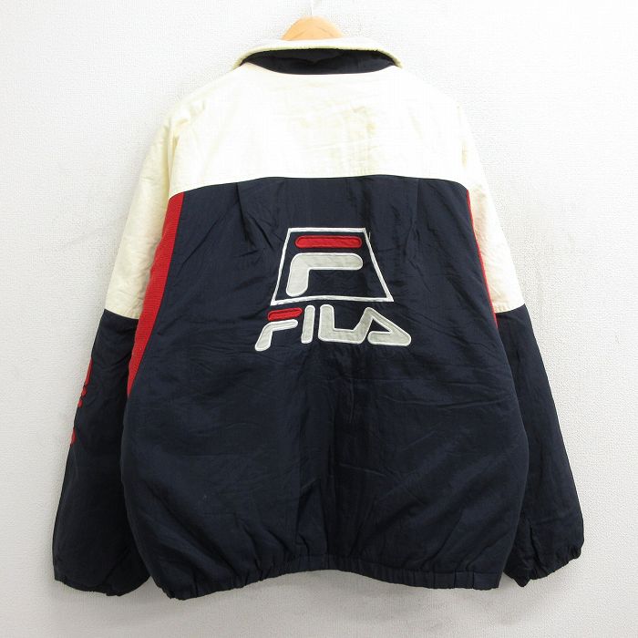 古着通販 XL☆古着 フィラ FILA 長袖 ナイロン ジャケット メンズ 90