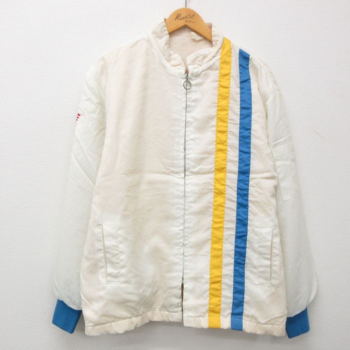 古着通販 L☆古着 長袖 ナイロン レーシング ジャケット メンズ