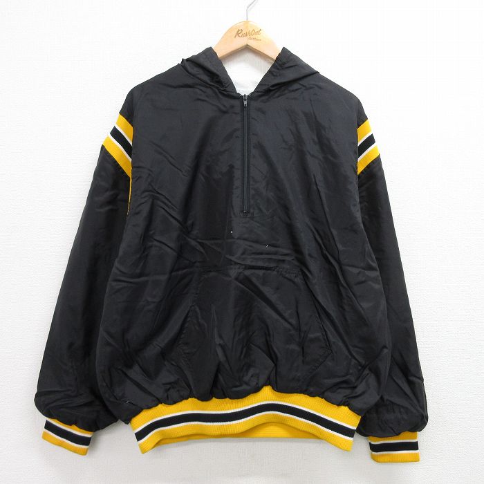 古着通販 XL☆古着 長袖 ハーフジップ ナイロン ジャケット