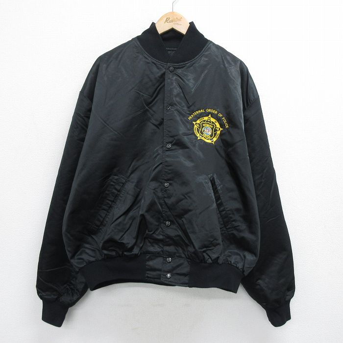 古着通販 XL☆古着 長袖 ナイロン ジャケット メンズ 90年代 90s