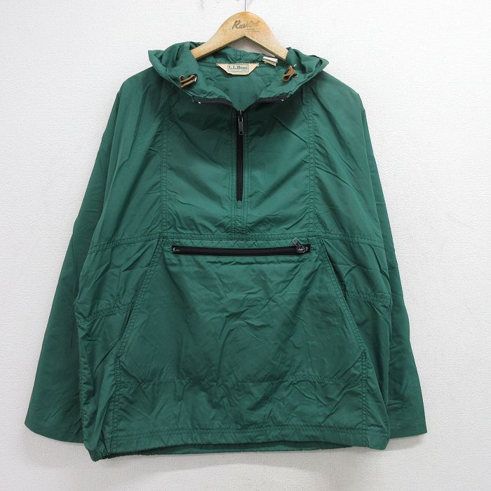 古着通販 L☆古着 エルエルビーン 長袖 ハーフジップ ナイロン