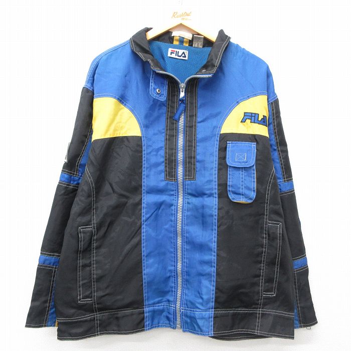 古着通販 L☆古着 フィラ FILA 長袖 ナイロン ジャケット メンズ