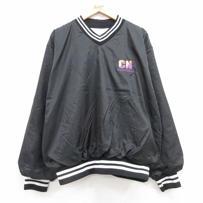 古着通販 XL☆古着 長袖 ナイロン ジャケット メンズ 90年代 90s