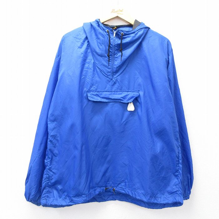 古着通販 L☆古着 長袖 ハーフジップ ナイロン ジャケット アノラック
