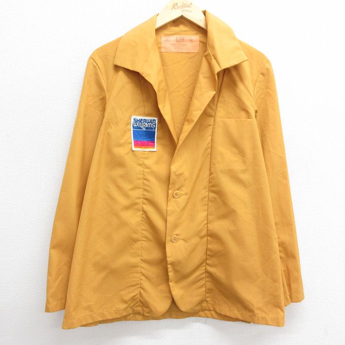 古着 長袖 ワーク ジャケット メンズ 80年代 80s SHERWIN USA製 黄系