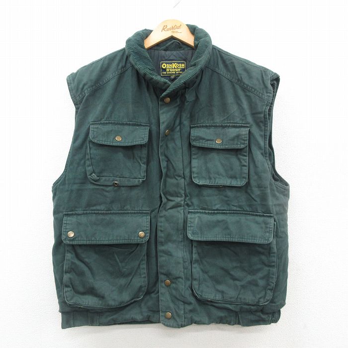 古着通販 L☆古着 オシュコシュ ベスト メンズ 00年代 00s 緑