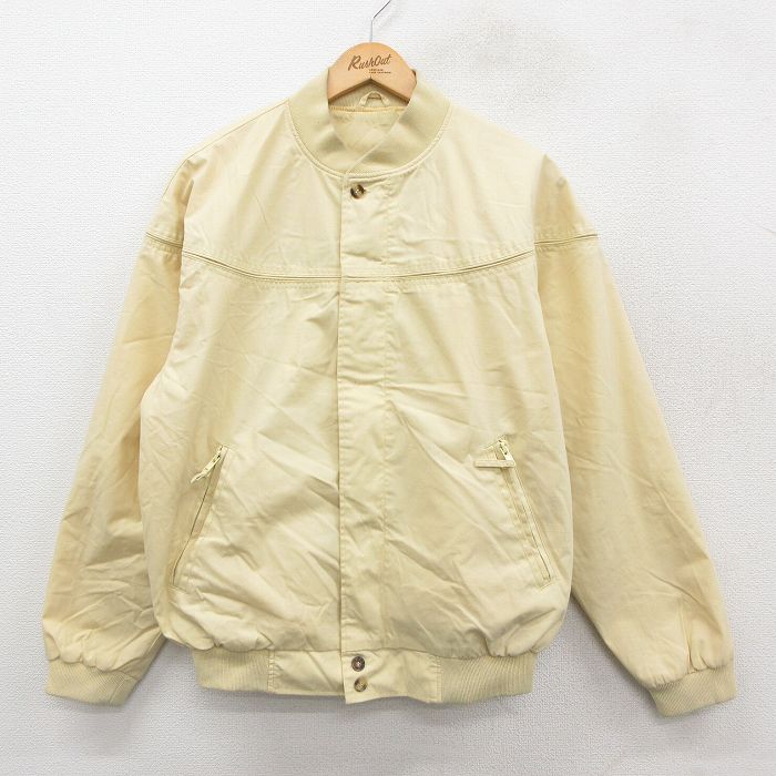 古着通販 XL☆古着 長袖 ダービー ジャケット メンズ 黄