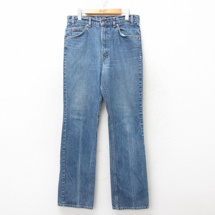Levi's リーバイス517 濃紺 レディース] 80's USA製 リーバイス 517 デニムパンツ 濃紺 裾