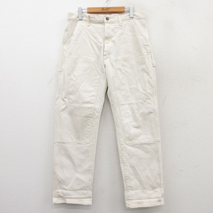 GAP カーペンターパンツ ペイントスプラッター ホワイト W34 古着通販 W34☆古着 ギャップ GAP ペインター パンツ メンズ 白