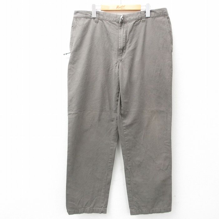 古着通販 W39☆古着 コロンビア パンツ メンズ ダック地 コットン 濃緑