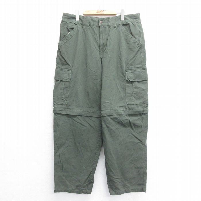 faded glory コットンカーゴパンツ フェード ブラック greeny 古着通販 W37☆古着 FADED GLORY デタッチャブル カーゴ パンツ メンズ