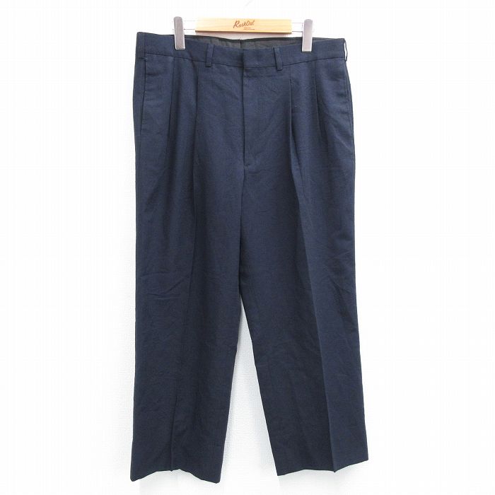 古着通販 W36☆古着 FARAH スラックス パンツ メンズ 濃紺