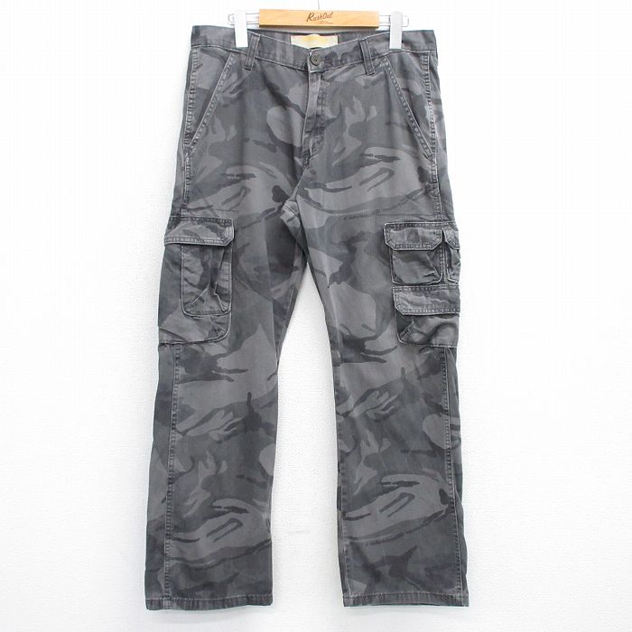 Wrangler ベージュ カーゴパンツ 4ポケット コットン混紡　W42 古着 Wrangler ベージュ カーゴパンツ 4ポケット コットン混紡 W42 古着