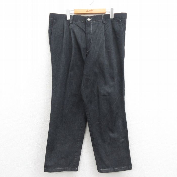W38/古着 ドッカーズ パンツ リネン60% 黒 ブラック DOCKERS 2タックブラックデニムパンツ W34 – 古着屋Top of the