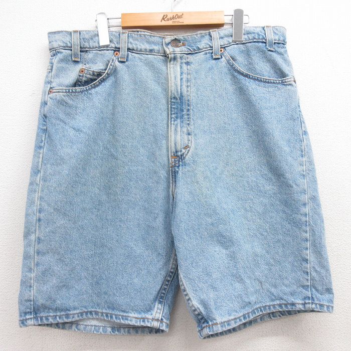 90s Levi's バギーデニムショーツ ショートパンツ アイスブルー