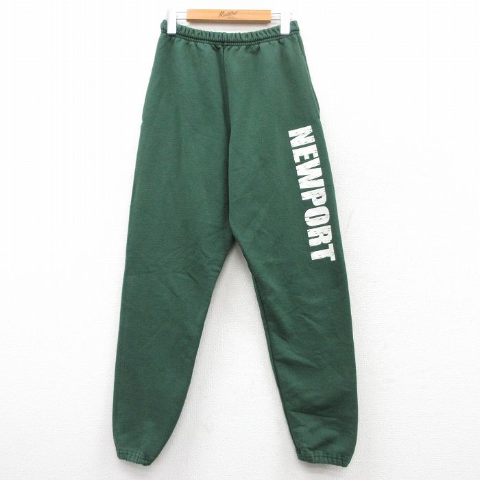 W34★古着 ジャージーズ スウェット パンツ メンズ 80年代 80s 無地 USA製 青緑 24jun17 中古 ボトムス ロング 古着 ジャージーズ JERZEES スウェットパンツ ネイビー サイズ表記：L
