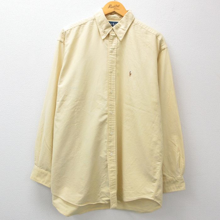 古着通販 XL☆古着 ラルフローレン 長袖 ブランド シャツ メンズ 90 