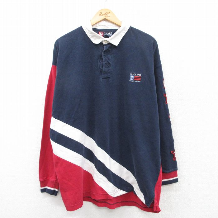 古着通販 XL☆古着 ラルフローレン チャップス 長袖 ブランド ラガー