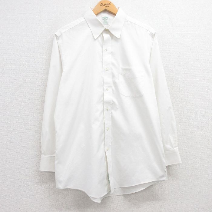 新品・未使用★ブルックスブラザーズ★麻(リネン)　長袖シャツ　白★XL 古着通販 L☆古着 ブルックスブラザーズ 長袖 ブランド シャツ