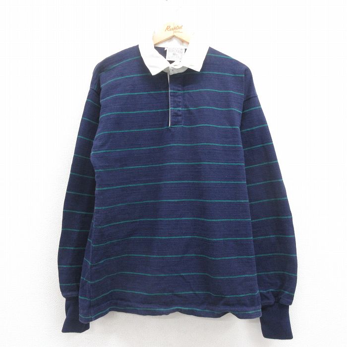 古着通販 L☆古着 ランズエンド 長袖 ブランド ラガー シャツ メンズ