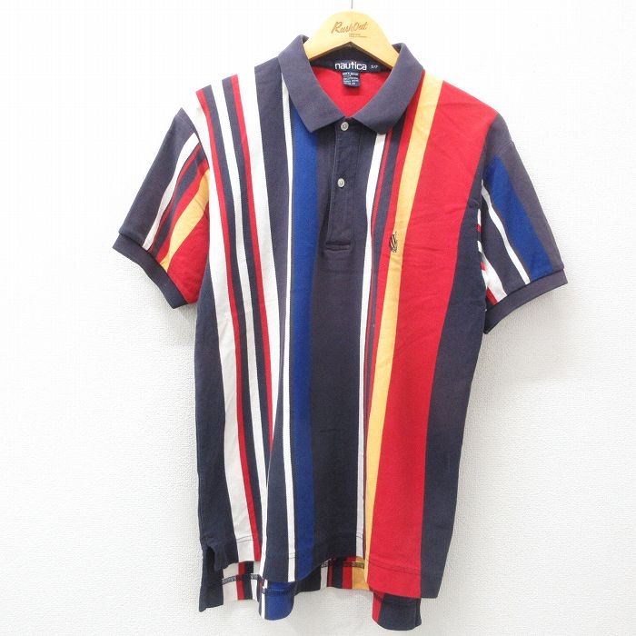 新しく着き 古着通販 L☆古着 ノーティカ 半袖 ブランド ポロ シャツ メンズ トップス